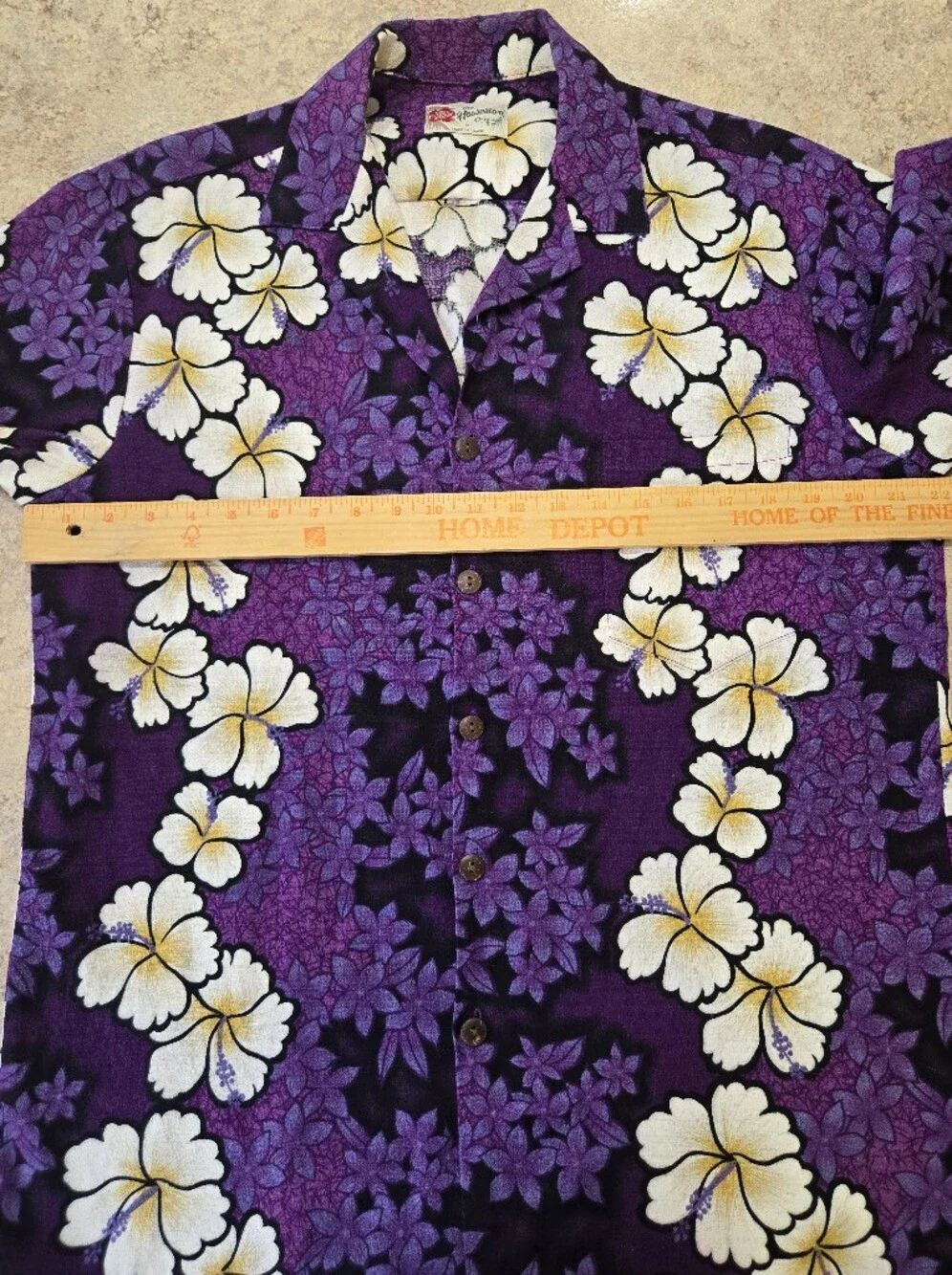 Hilo Hattie Blossoming Hibiscus Aloha Shirt Men’s Medium Purple Hawaiian NWOT